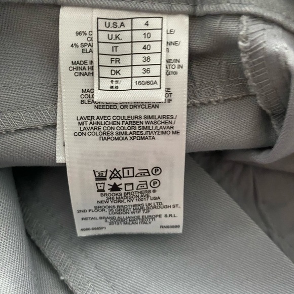 Brooks Brothers Pants Women 4 Natalie Fit Gray Stretch Career Trousers - Picture 7 of 8
